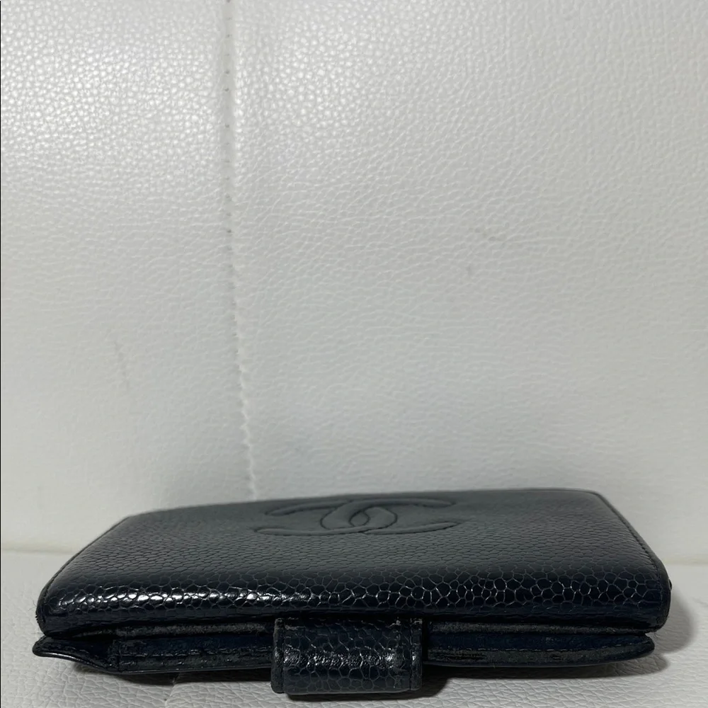 Authentic CHANEL Timeless CC Logo Caviar Leather Wallet